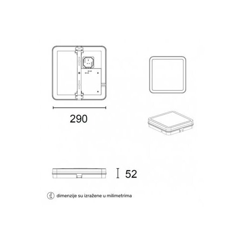 Bb Link LED PLAFONJERA NORA 24W CCT CRNA IP65 Cene