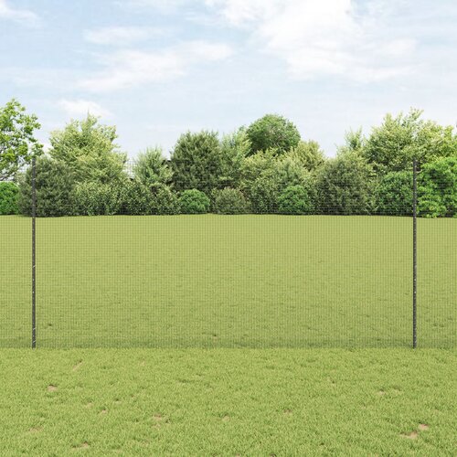 VidaXL varjena žična ograja s 10 U stebri siva 1,5x10 m jeklo Slike