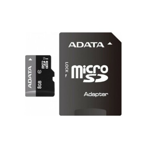 Adata UHS-I MicroSDHC 8GB class 10 + adapter AUSDH8GUICL10-RA1 memorijska kartica Slike