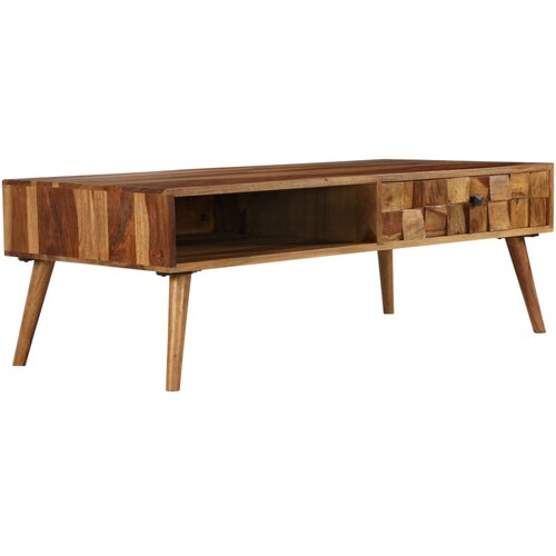 The Living Store Klubska mizica iz trdnega palisandra medeni finiš 110x50x37 cm - Klubska Mizica, (21574475) Cene