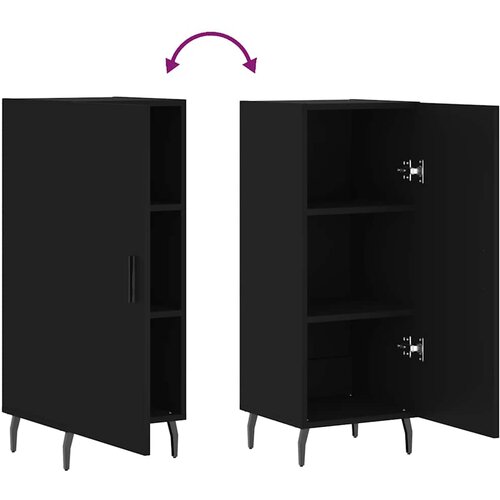  Komoda crna 34,5 x 34 x 90 cm od konstruiranog drva Slike