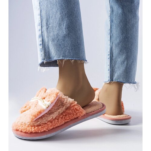 Gemre Orange slippers with a bow Cene