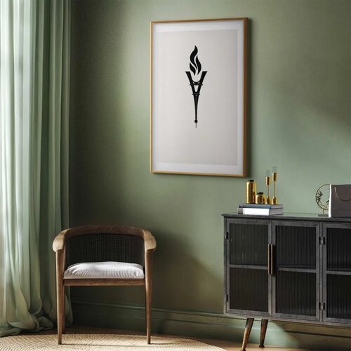  Plakat - Torch Shaped Like the Eiffel Tower 60x90 Zlatni okvir s margom Slike