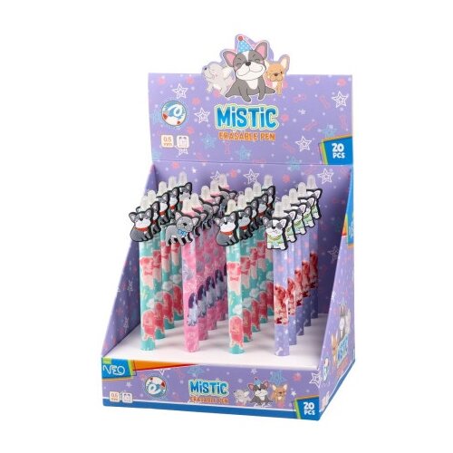 Sazio Mistic, izbrisiva gel olovka, plava, 0.5mm, French bulldog ( 116065 ) Slike