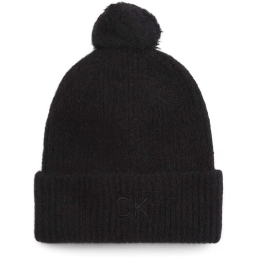 Calvin Klein Jeans CK EMBROIDERY AIRY POMPOM BEANIE K60K612586 Crna Slike