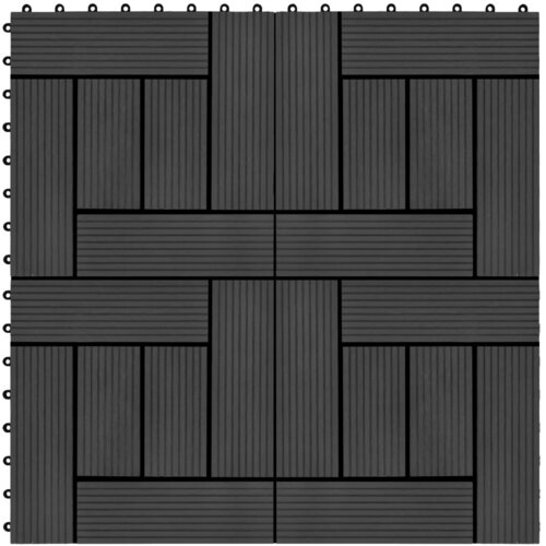 vidaXL Talne plošče 22 kosov 30x30 cm 2 m² WPC črne, (21143994) Cene