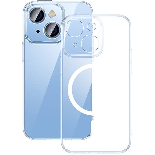 Baseus Crystal Transparent Magnetic Case and Tempered Glass komplet za iPhone 14 Plus, (20605113) Cene