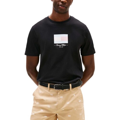 Tommy Hilfiger Majice s kratkimi rokavi ITHACA FLAG TEE MW0MW39349 Črna Slike