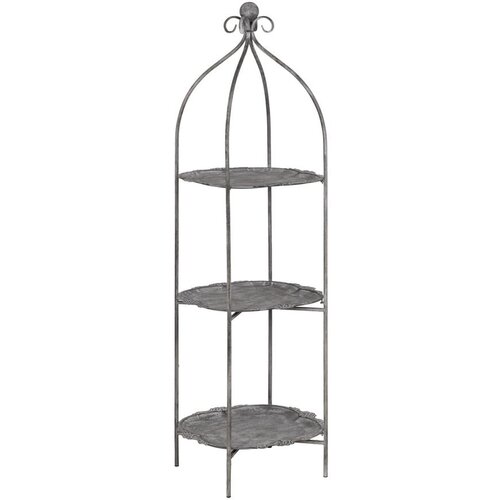 Ixia Siv kovinski regal 45x144x45 cm Mireille – Cene