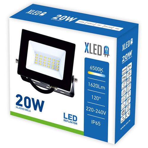 Xled LED reflektor 20 W 6500 K 1620 lm IP65 crni Cene