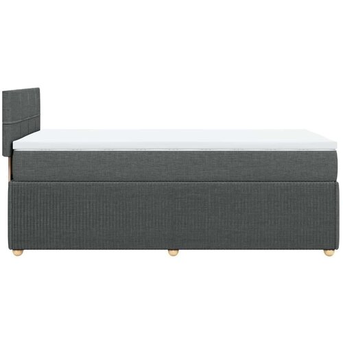 VidaXL Krevet s oprugama i madracem tamnosivi 90 x 190 cm od tkanine Slike