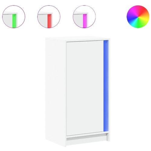 vidaXL Komoda z LED bela 42,5x34x85 cm inženirski les, (21415469) Cene