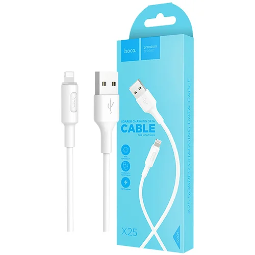 hoco. USB kabl za iPhone, Lightning kabl, 1 met., 2 A, bijela – X25 Soarer Lightning, White