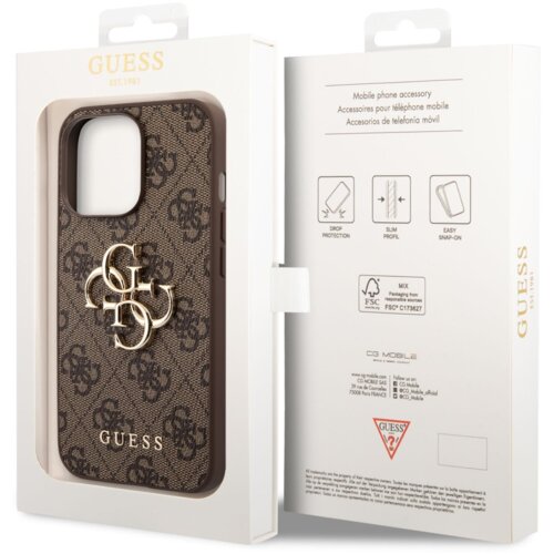 Guess GUHCP14L4GMGBR ovitek za iPhone 14 Pro - rjav Slike