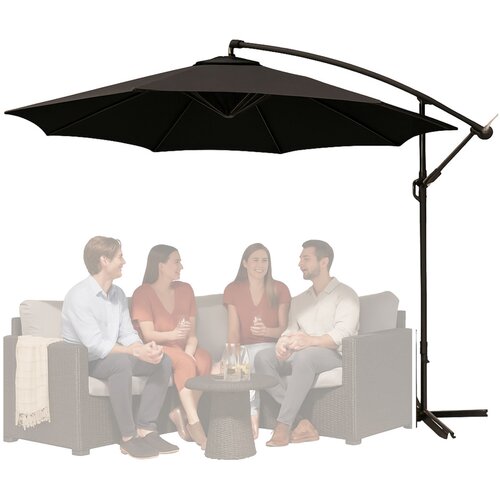 Lean Toys Stranski vrtni senčnik z nastavljivim nagibom 350 x 250 cm antracit Slike