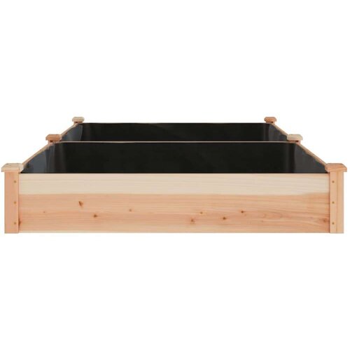 vidaXL Vrtna visoka greda s podlogo 240x120x25 cm trden les jelke Cene