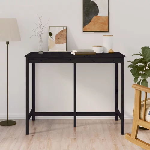  Barski stol crni 140 x 80 x 110 cm od masivne borovine