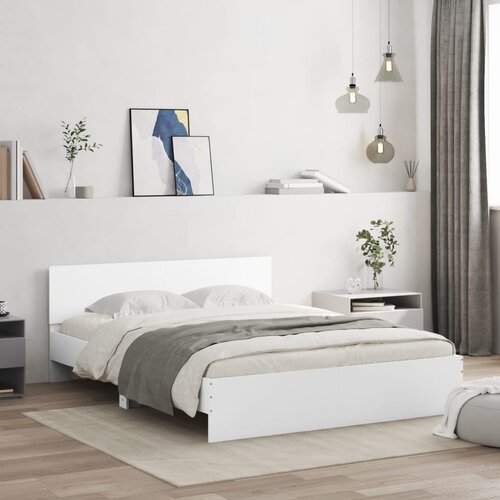 Furnova Posteljni okvir z vzglavjem bel 150x200 cm, (21938125) Slike
