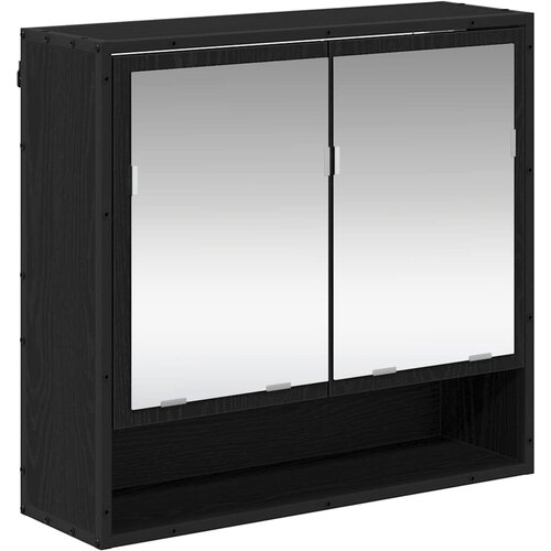 VidaXL Kopalni&amp;scaron;ka ogledalna omara s polico Črni hrast 65 x 20 x 60 cm, (5000064468) Slike