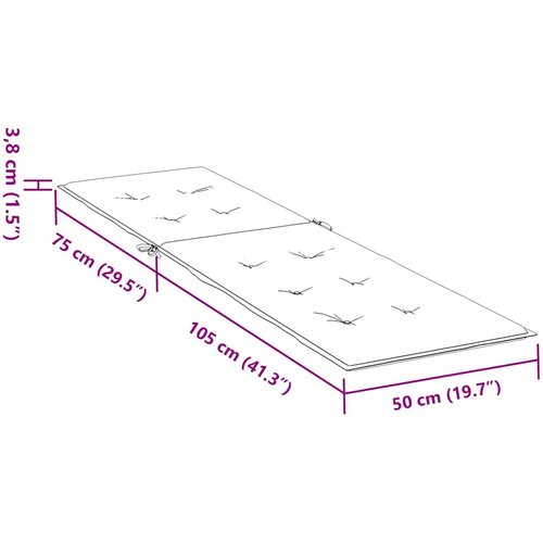  Jastuk za ležaljku pro&amp;scaron;arani antracit (75+105) x 50 x 4 cm tkanina Slike