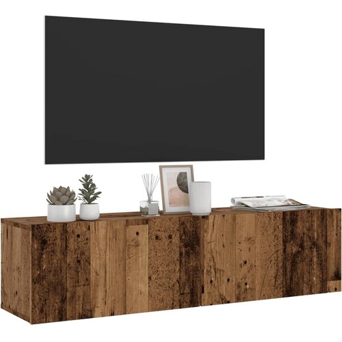 VidaXL Zidni TV ormarić staro drvo 120x30x30 cm konstruirano drvo Slike