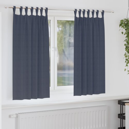 VidaXL Zavjese za zamračivanje 2 pcs Antracit 175 x 140 cm Poliester Slike