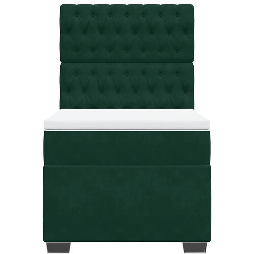 Box spring krevet s madracem tamnozeleni 80 x 200 cm bar&amp;scaron;unasti Slike