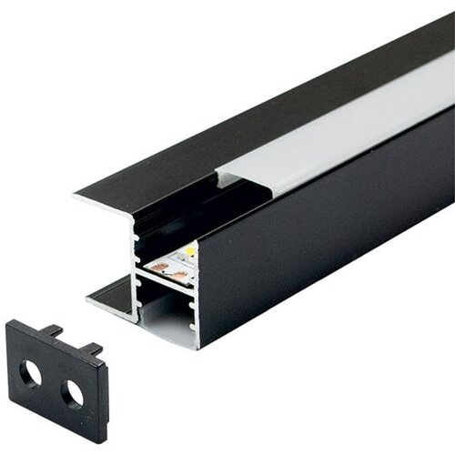 Mitea Lighting aluminijumski profil za led trake crni za ivericu 20x26x2000mm sa difuzorom 2m MA2620-C Cene