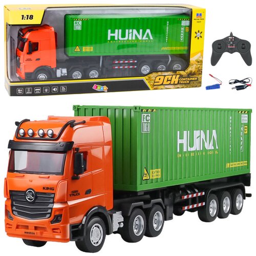 Kamion na daljinsko upravljanje s kontejnerom 40FT Huina 1:18 - zeleni Cijene