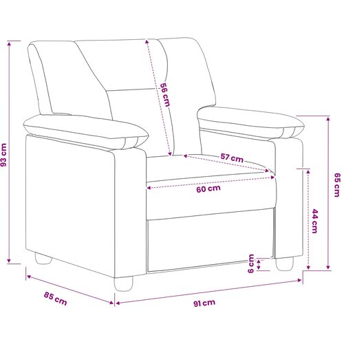SOFA Krem 91 x 85 x 93 cm Umjetna koža Slike