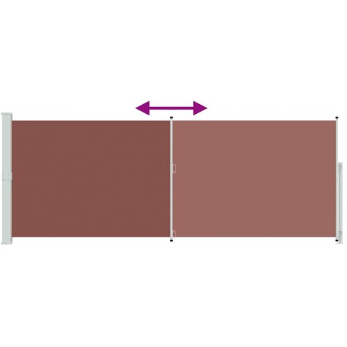  Uvlačiva bočna tenda za terasu 180 x 500 cm smeđa Slike