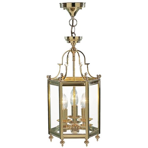  D&amp;auml;r Lighting MOO0340 - Luster na lancu MOORGATE 3xE14/60W/230V mesing Slike