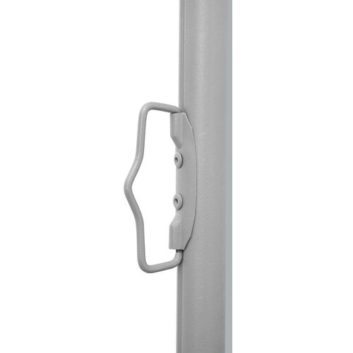 VidaXL Uvlačiva bočna tenda za terasu 120 x 500 cm siva Slike
