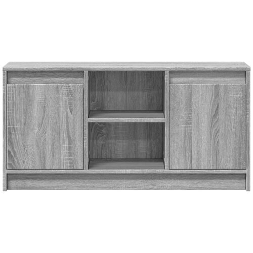  TV ormarić s LED svjetlima boja hrasta 100x34x50 cm drveni Siva Slike
