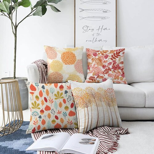 Minimalist Cushion Covers set od 4 ukrasne jastučnice Autumn Vibes, 55 x 55 cm Slike