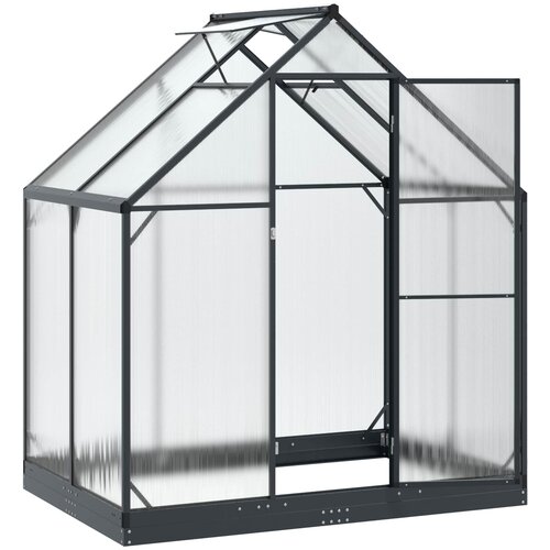  Vrtni staklenik s vratima Antracit 183,5 x 123 x 207 cm Slike