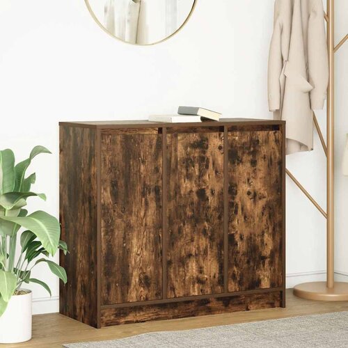vidaXL Komoda dimljeni hrast 85x34x76 cm inženirski les Cene