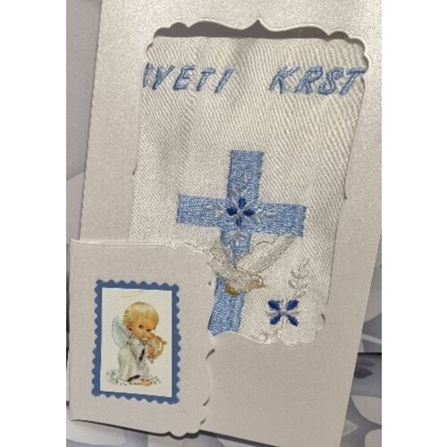  KRSTNI PRTIČEK s križcem in golobčkom KRSPRT 08 Slike