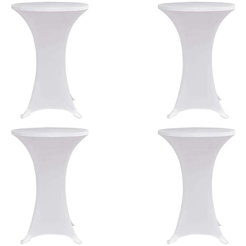 VidaXL navlaka za stol za stajanje &amp;Oslash; 60 cm bijela rastezljiva 4 kom Slike