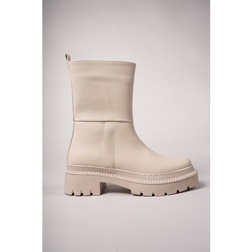 Riccon Ectheleth Women's Boots 00121403 Beige Leather Slike