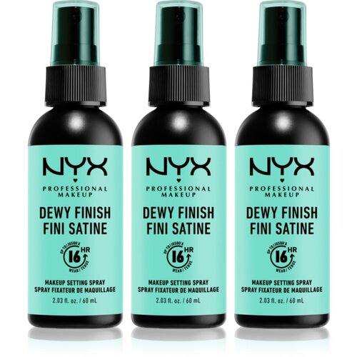 NYX Professional Makeup Makeup Setting Spray Dewy pršilo za fiksiranje 3x60 ml Cene
