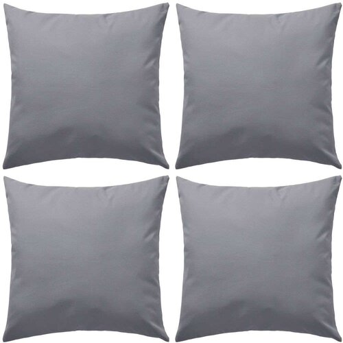  Vrtni jastuci 4 kom 45 x 45 cm sivi Slike