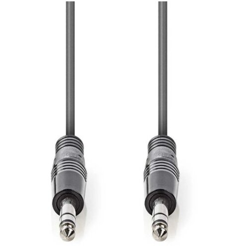 Nedis COTH23020GY50 Stereo Audio Cable 6.35mm muski na 6.35mm muski, 5m, Dark Grey Slike