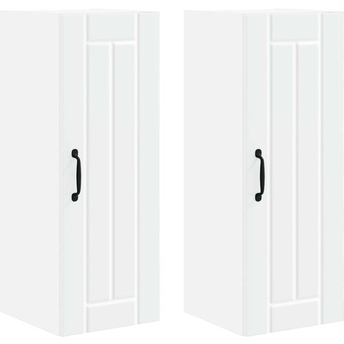 vidaXL Kuhinjski element 2 pcs Bela 30 x 31 x 80 cm Konstruiran les, (5000131949) Cene