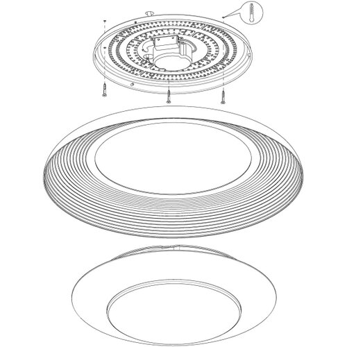 Eglo canicosa 2 plafonjera, led, 24,5w, 3000lm, prom 495, dimabilna, crno/zlatna Slike