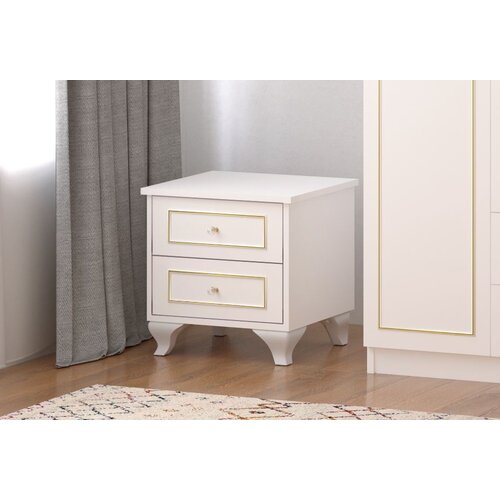 Hanah home Noćni stočić Rb-090, 45x45x40 cm, Beli Cene