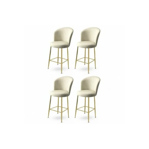 HANAH HOME set 4 barske stolice alte cream gold Slike