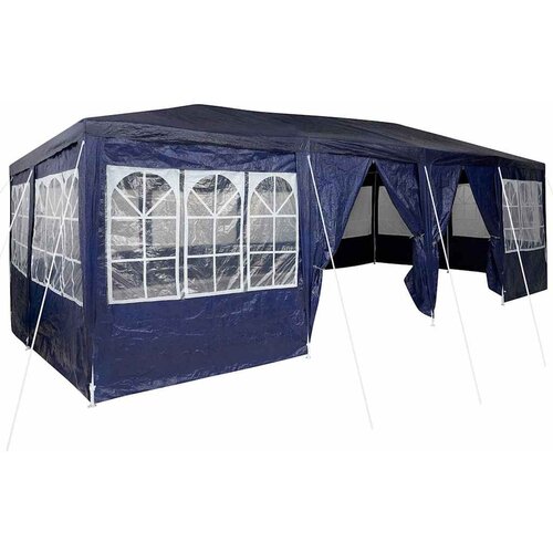 vidaXL Zabavni šotor Modra in bela 800 x 400 x 266 cm, (5000045284) Cene