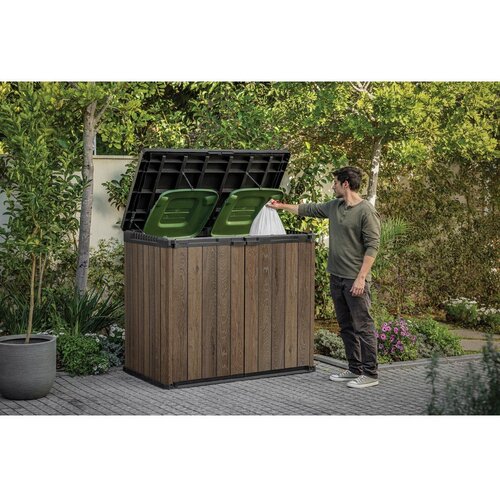 Keter Temno rjava plastična vrtna &amp;scaron;katla za shranjevanje Deco &amp;ndash; Slike