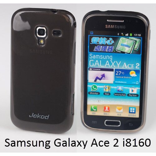  Gumijasti / gel etui Jekod za Samsung Galaxy Ace 2 i8160 - črni Slike
